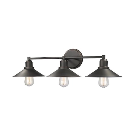Z-Lite Casa 3 Light Vanity, Olde Bronze & Olde Bronze 613-3V-OB